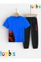 Yandan Ninja Printed T-Shirt and Sweatpants (Sweatpants with Pockets) Children's Top and Bottom Set