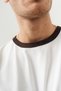 Unisex Regular Fit Basic T-Shirt with Collar and Washed Sleeves - 5