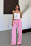 Women's Wide Leg Palazzo Pants with Pockets - 4