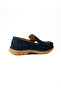 3319 Navy Blue Nubuck Leather Men's Casual Shoes - 4