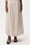 Regular Midi Dress with Rope Straps and Lace Detail - 2