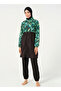 Women's Quick-Drying Water-Repellent Fabric Zippered Fully Covered Hijab Swimsuit - 5