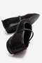 Women's Buckle-Strapped Fishbone Ballerinas Black - 4