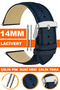 Classic Model Leather Watch Band Strap Compatible with 14mm Watches Al11Db-14Mm