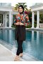 Women's Quick-Drying Water-Repellent Fabric Zippered Fully Covered Hijab Swimsuit - 4