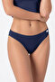 Women's Light Navy Blue Cotton Satin Ribbed Panties