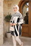 Women's Patterned Oversize Hijab Tunic Comfortable Fit 80/85 cm - 2
