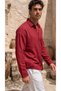 Men's Dobby Half Oversize Muslin Shirt - 5