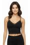 4-Piece Crop Set with Straps, Lace and Padded Bustier Bralet, 95% Cotton (1- Khaki, 1-Pink, 1-Black, 1-Cream) - 6