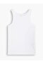 Essential Racer Tank Women's White Tank Top A3381-0000 - 4