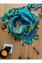 Floral Batik Patterned Soft and Cuddly Kare Shawl That Wraps You in Love, with Tassels - 6