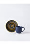 Kleby Nouveau 4-Piece Coffee Cup Set for 2 People - Indigo/Earth - 90 ml - 6