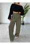 Premium Trend Summer Pleated Palazzo Wide Leg Pants - 4