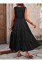 Women's V-Neck Strappy Long Summer Dress - 3