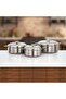Vida Hot Pot Set 3 Pieces 2.5 L, 3.5 L & 5 L Matt Silver & Gold - 2