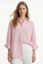 Pembe Çizgili Oversize Gömlek 5460 - 3