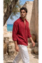 Men's Dobby Half Oversize Muslin Shirt - 7