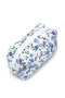 Zc263 Fabric Women's Makeup Bag Blue Flower - 3