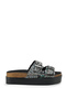 Astra Viven Women's Double Buckle Slippers 001231 Black - 5