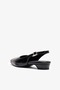 Jimy Black Leather Women's Studded Heeled Shoes - 4
