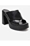 Genuine Leather Black Women's Leather Slippers Dp08-66001 - 5