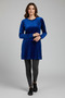 Women's Circular Neck Tunic with Slits and Sleeve Cuffs