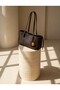 B37113 Shoulder Bag Large Size Knitted Patterned Daily Stylish Bag with Inner Bag for Women - 2