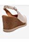 Genuine Leather Cream Women's Leather Sandals Dp08-0500 - 6