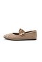 Roxy Beige Color Heart Buckle Women's Ballerinas - 7