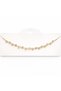 Minimal Gold Color Steel Necklace with Zircon Stone Thin Chain Elegant Women's Necklace
