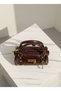B37179 Women's Hand and Shoulder Bag Mini Vintage Stylish Bag with Metal Details and Long Strap Daily Bag - 3