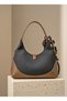 B37125 Shoulder Bag Knitted Patterned Stylish Daily Bag with Zipper and Charm Accessories for Women - 5
