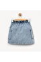Girl's Elastic Waist Denim Skirt - 4