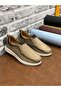 Birkan Genuine Nubuck Leather Orthopedic Lightweight Comfortable Soft Elastic Men's Shoes - 4