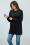 Women's Circular Neck Tunic with Slits and Sleeve Cuffs - 4