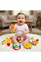 - Baby Rattle Toy 10 Pc Gift Set With Storage Box - Blue/Pink - 3
