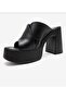 Genuine Leather Black Women's Leather Slippers Dp08-66001 - 6