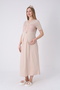Women's V-Neck Lace Breastfeeding Buttoned Maternity Nightgown and Floral Patterned Dressing Gown Set - Cotton - 6