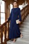 Tied Ayrobin Dress Navy Blue Ss2873 - 6