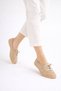 Women's Sports Lace-Up Casual Comfortable Retro Striped Ballerina Shoes - 5