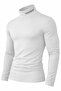 Men's Turtleneck Cotton Lycra Body-Fitting Long Sleeve Slim Fit Casual T-Shirt - 3
