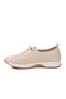 Beige Rubber Laced Lightweight Women's Casual Shoes 060 Z - 4