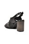 Black Genuine Leather Women's Heeled Sandals 24381400Y Z - 4