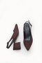 Astra Pia Women's Pointed Toe Open Back Heeled Shoes 0012451 Brown Suede - 5