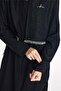Vaha Collection Textured Fabric Black Full Length 5 Piece Full Hijab Swimsuit Set 5084 - 8