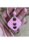 Handmade Ceramic Porcelain Necklace with Double Heart Symbol Spiritual Symbol Design - 4