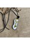 Gold Leaf Handmade Ceramic Porcelain Pendant with Key Symbol Spiritual Symbol Design - 5