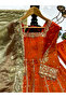 Orange Faux Gorgette Gown - HRT6422 - Orange - 3