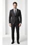 Men's Slim Fit Micro Patterned Suit 2 Button Double Slit Modern Jacket Trousers Set - 4