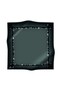 Women's Twill Silk Scarf Petrol Green-black - 2